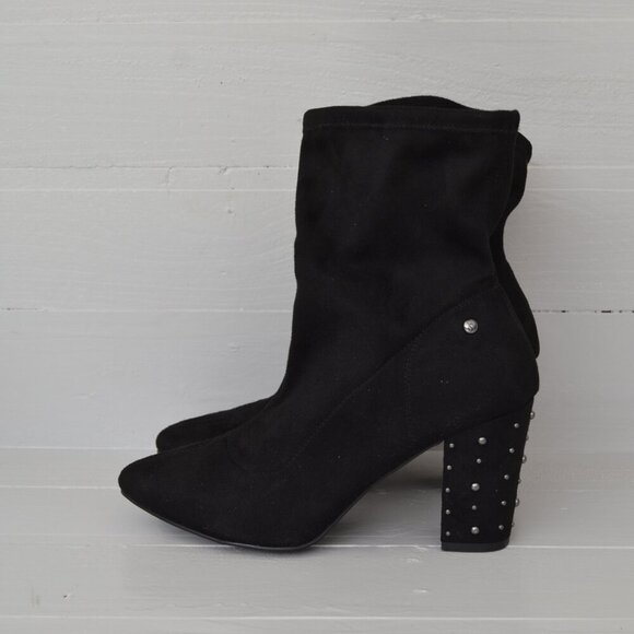 Simply Vera Vera Wang Dallas Studded Ankle Boots Booties Black Women's 7.5 NWB - Picture 2 of 10